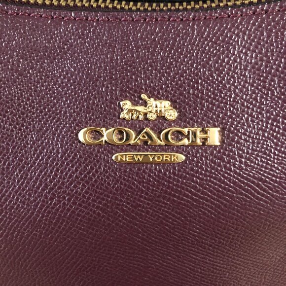 Coach Lewis 80058 Raspberry Crossgrain Leather Shoulder Crossbody Bag - Picture 10 of 16